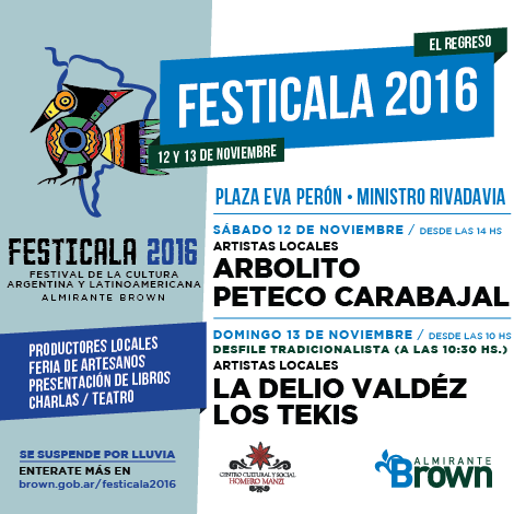 FESTIVAL DE CULTURA ARGENTINA Y LATINOAMERICANA EN MINISTRO RIVADAVIA