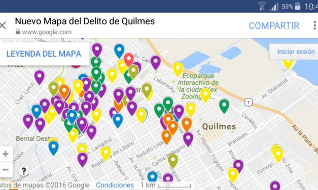 QUILMES, VECINOS CREAN SU PROPIO MAPA DEL DELITO