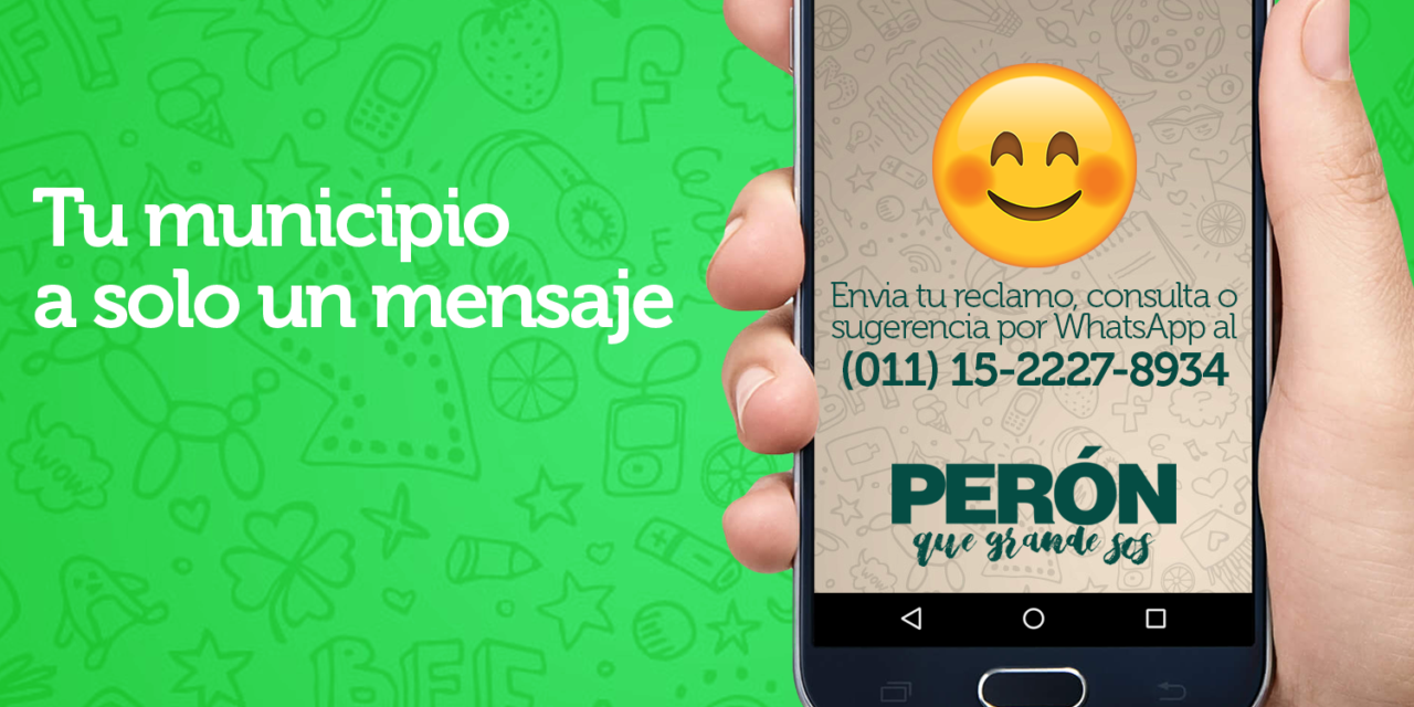 EN PRESIDENTE PERON LOS VECINOS PUEDEN RECLAMAR POR WHATSAP