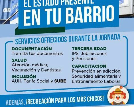 «EL ESTADO PRESENTE EN TU BARRIO» LLEGO A MARMOL