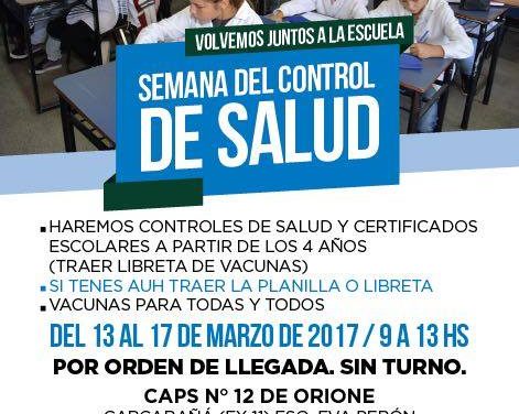 CONTROLES PARA LA MUJER Y ESCOLARES EN DON ORIONE