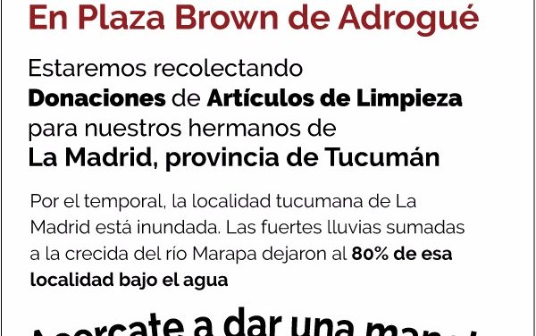 CAMPAÑA SOLIDARIA PARA TUCUMAN