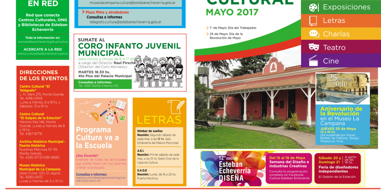 ECHEVERRIA. AGENDA CULTURAL PARA ESTE FINDE