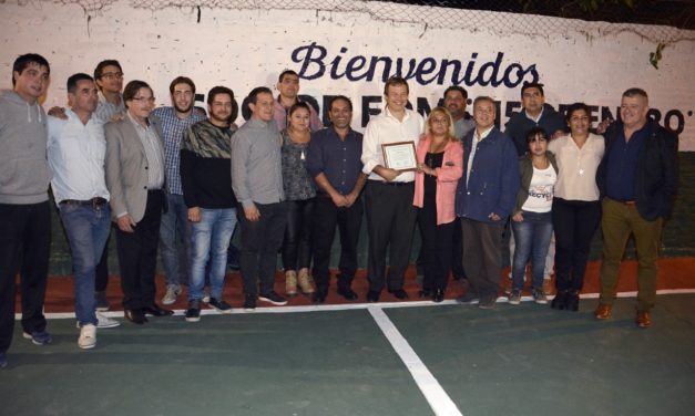 CASCALLARES  INAUGURO OBRAS EN UNA NUEVA ENTIDAD DEPORTIVA RECUPERADA