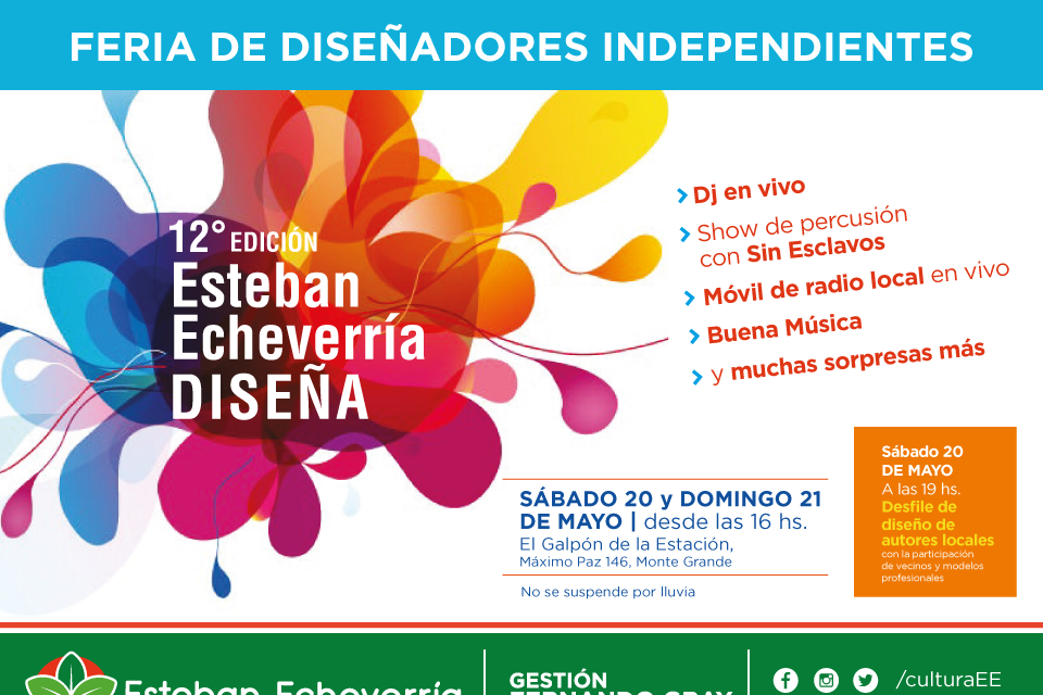 SE VIENE LA 12° FERIA DE DISEÑO EN ESTEBAN ECHEVERRIA