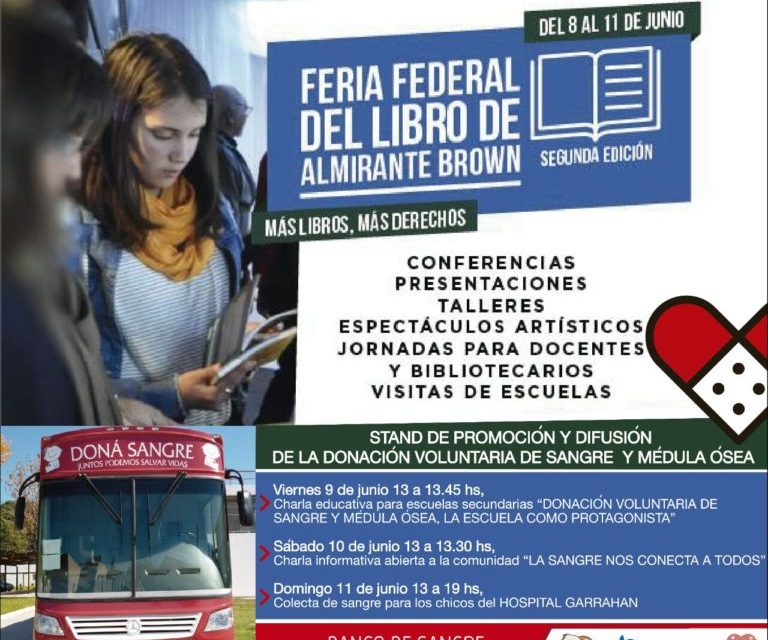 CAMPAÑA DE DONACION DE SANGRE EN LA FERIA DEL LIBRO DE BROWN