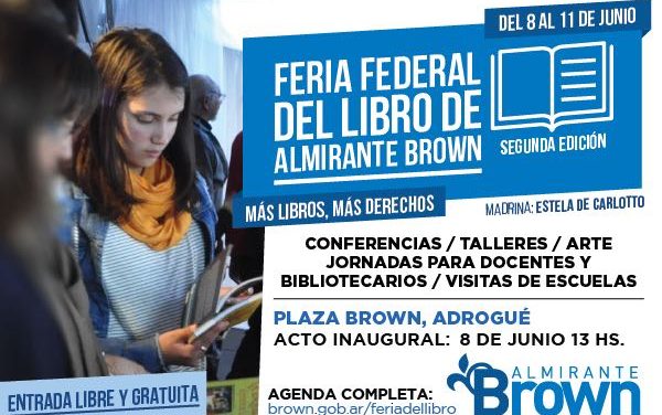 COMIENZA MAÑANA LA SEGUNDA FERIA DEL LIBRO EN ALMIRANTE BROWN
