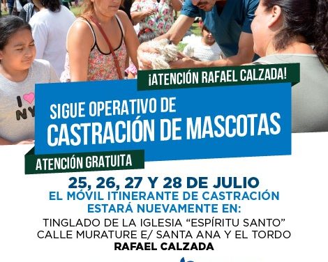 OPERATIVO DE ZOONOSIS EN RAFAEL CALZADA