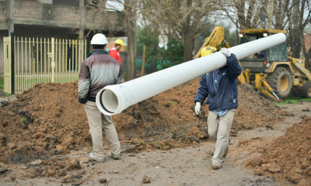 ECHEVERRIA, AVANZA LAOBRA DE CLOACAS EN EL ZAIZAR DE 9 DE ABRIL
