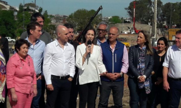 VIDAL, LARRETA Y GRINDETTI RECORRIERON LA OBRA DEL PUENTE LACARRA