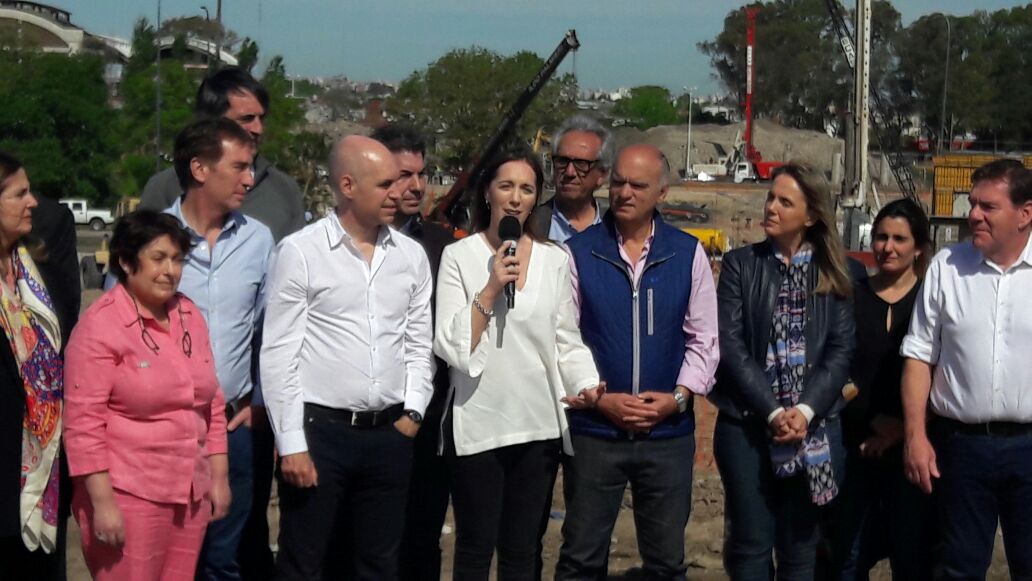 VIDAL, LARRETA Y GRINDETTI RECORRIERON LA OBRA DEL PUENTE LACARRA