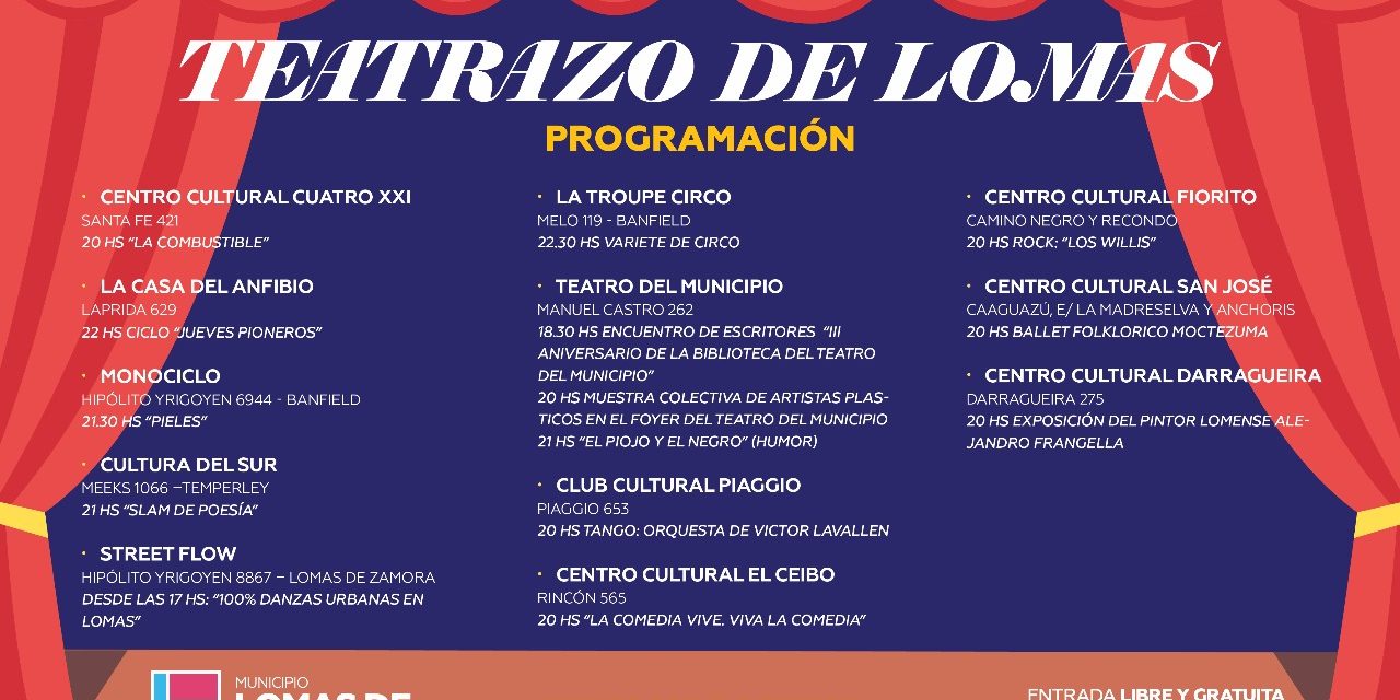 NOCHE DE «TEATRAZO»EN LOMAS DE ZAMORA