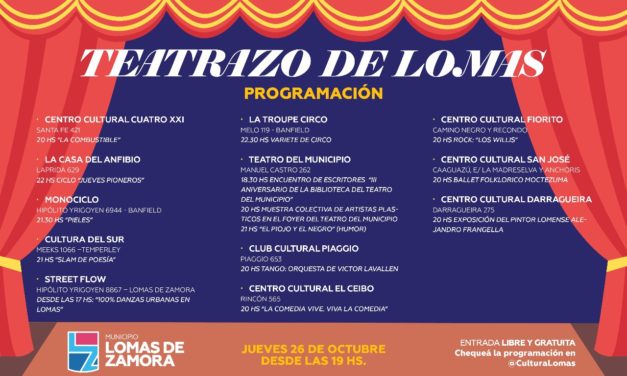 NOCHE DE «TEATRAZO»EN LOMAS DE ZAMORA