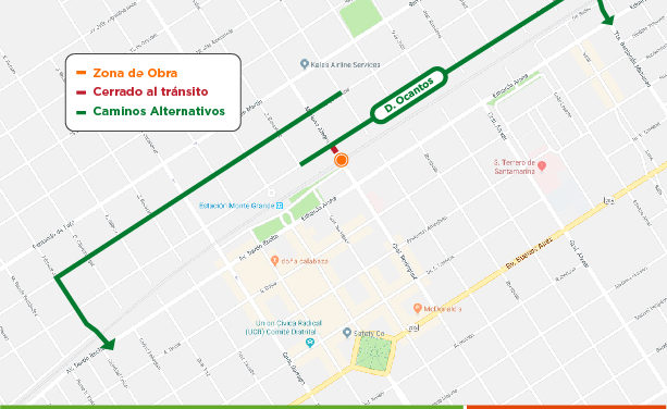 ECHEVERRIA, CIERRAN EL PASO A NIVEL DE ALEGRE POR OBRAS