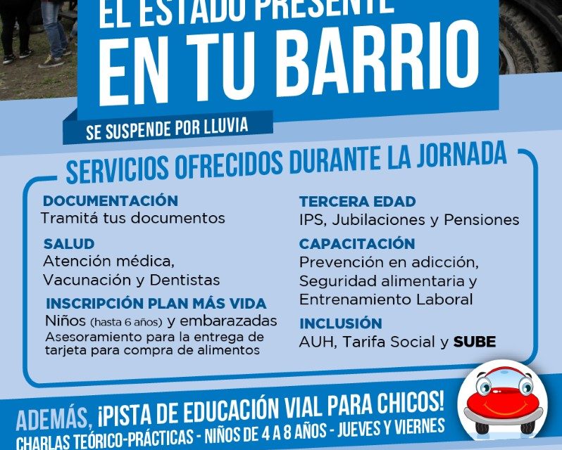 «EL ESTADO PRESENTE EN TU BARRIO» VUELVE A BROWN