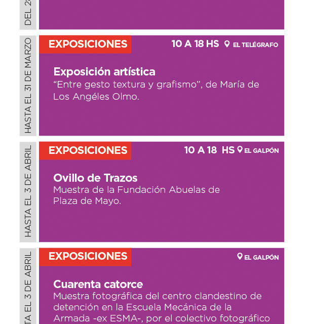 ACTIVIDADES CULTURALES EN ESTEBAN ECHEVERRIA