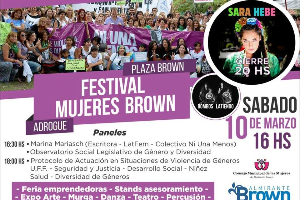 DIA DE LA MUJER,  FESTIVAL ARTISTICO Y CULTURAL  EN BROWN