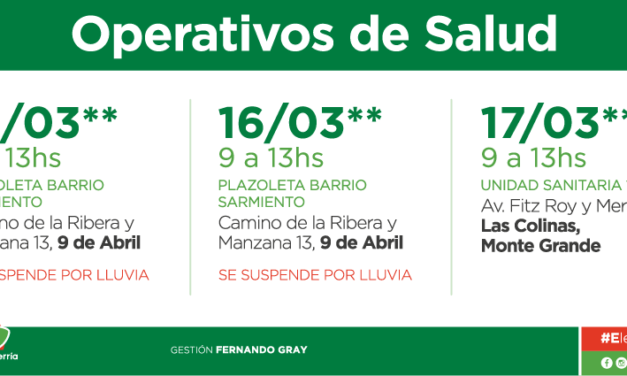 OPERATIVOS DE SALUD EN  ESTEBAN ECHEVERRIA