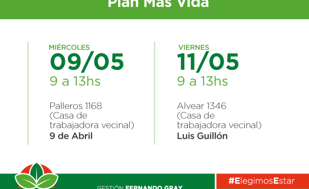 OPERATIVOS DE PLAN MÁS VIDA  EN ECHEVERRIA; EN 9 DE ABRIL Y LUIS GUILLÓN