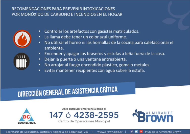 MONOXIDO DE CARBONO, RECOMENDACIONES PARA PREVENIR INTOXICACIONES