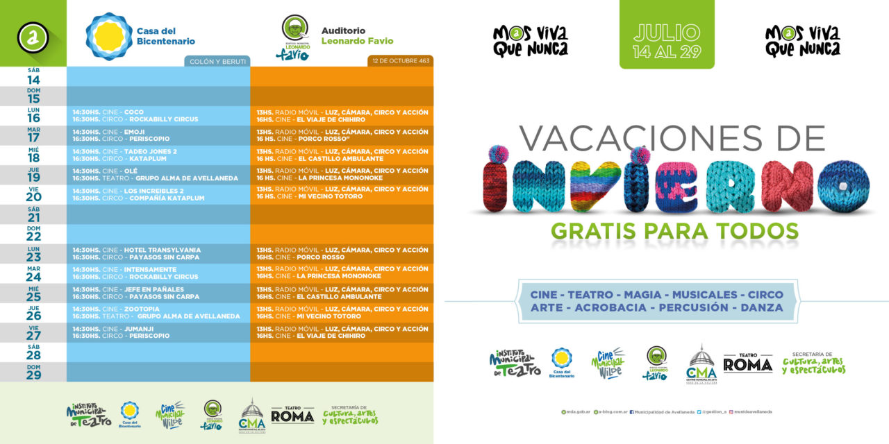 VACACIONES DE INVIERNO EN AVELLANEDA