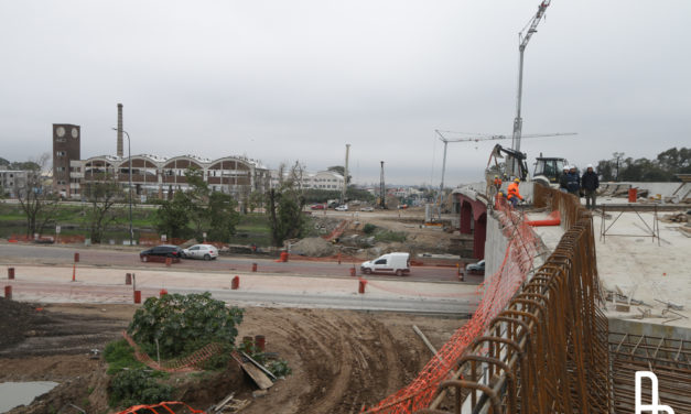 GRINDETTI Y MOCCIA RECORRIERON EL NUEVO PUENTE OLÍMPICO
