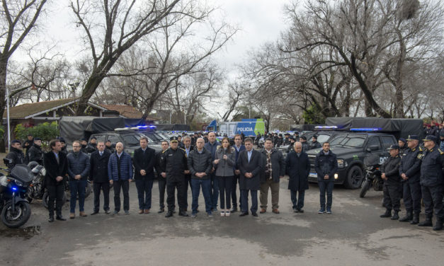 VIDAL ANUNCIO EN LANUS REFUERZOS POLICIALES PARA 29 DISTRITOS