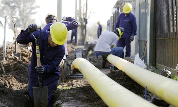 ALTE. BROWN, COMENZO  LA CONSTRUCCION DE UNA PLANTA REGULADORA DE GAS