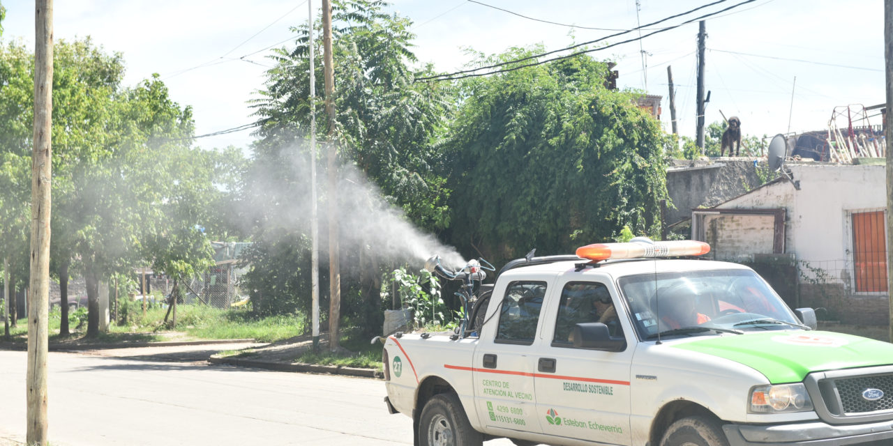 ECHEVERRIA, LIMPIEZA, FUMIGACIÓN Y DESRATIZACIÓN EN EL BARRIO SARMIENTO DE 9 DE ABRIL