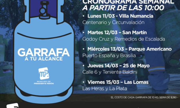 «GARRAFAS A TU ALCANCE», PROGRAMA DEL MUNICIPIO PERONENSE