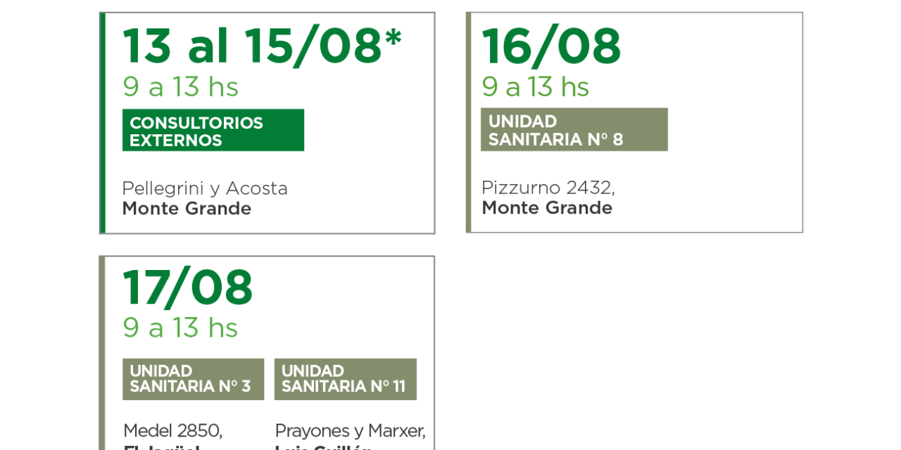 CONTROLES DE SALUD EN MONTE GRANDE