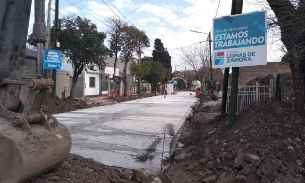 Sigue adelante el plan de pavimentación en hormigón en Lomas