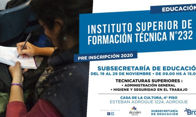 BROWN YA TIENE SU PRIMER INSTITUTO DE FORMACION TECNICA