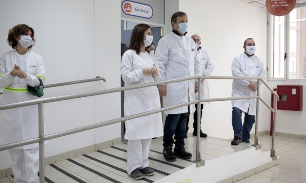 CASCALLARES RECORRIÓ LA PLANTA DANONE QUE REALIZA DONACIONES EN EL MARCO DE LA PANDEMIA