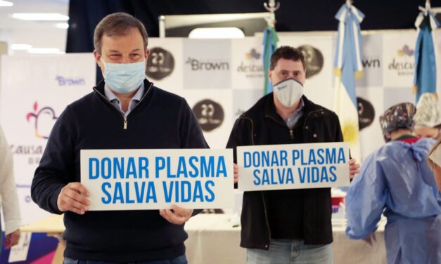 ALTE.BROWN ,EL CUCAIBA DESTACÓ LA LABOR EN MATERIA DE DONACIÓN DE PLASMA
