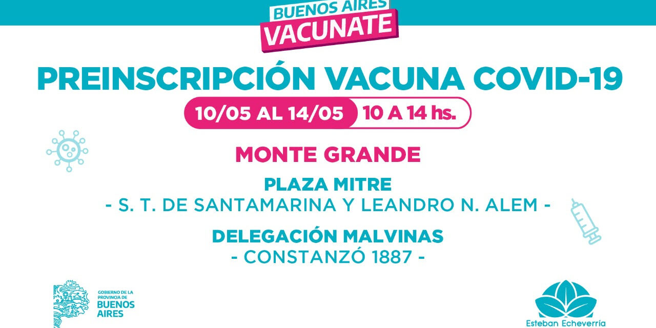 PUNTOS DE PREINSCRIPCIÓN PARA LA VACUNA CONTRA EL COVID-19 EN ECHEVERRIA