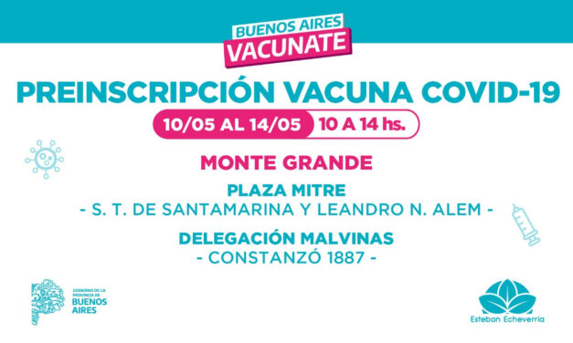 PUNTOS DE PREINSCRIPCIÓN PARA LA VACUNA CONTRA EL COVID-19 EN ECHEVERRIA