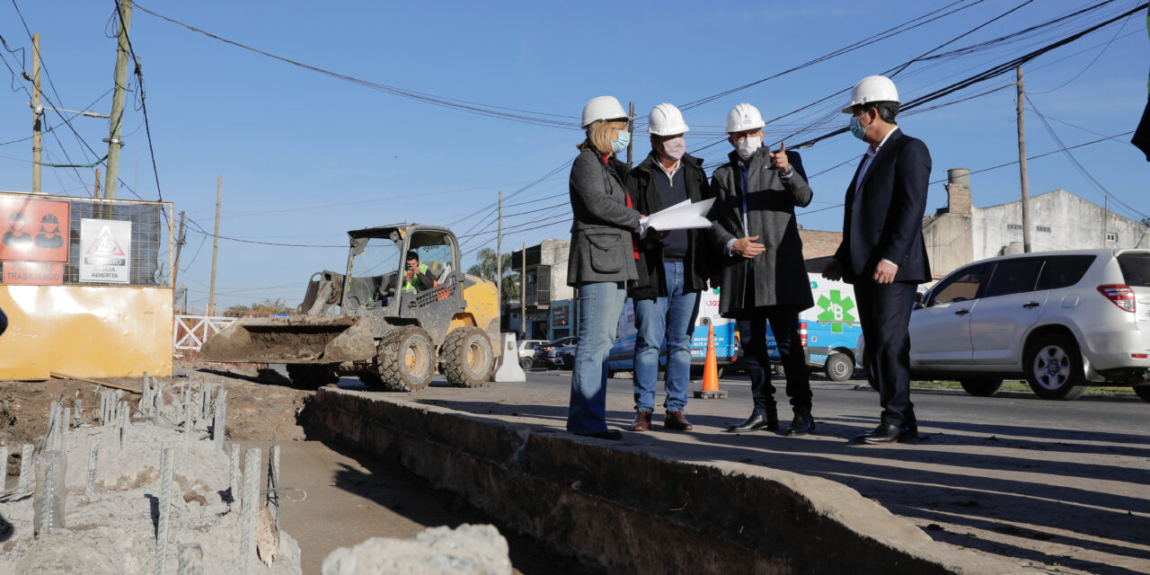 GUERRRERA Y CASCALLARES RECORRIERON LAS OBRAS DEL PASO BAJO VIAS