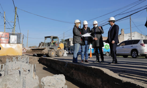 GUERRRERA Y CASCALLARES RECORRIERON LAS OBRAS DEL PASO BAJO VIAS