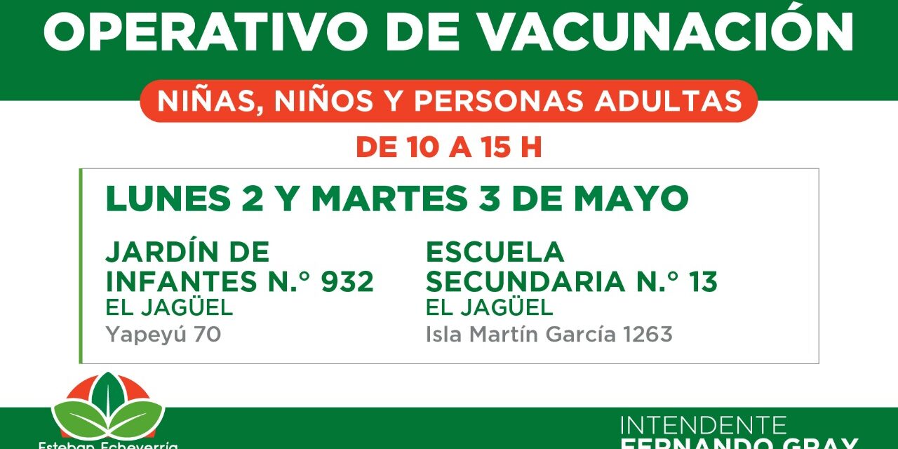 CRONOGRAMA DE VACUNACION EN ECHEVERRIA