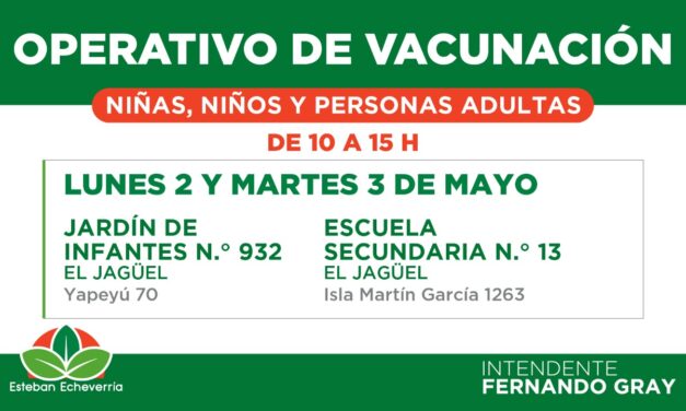 CRONOGRAMA DE VACUNACION EN ECHEVERRIA