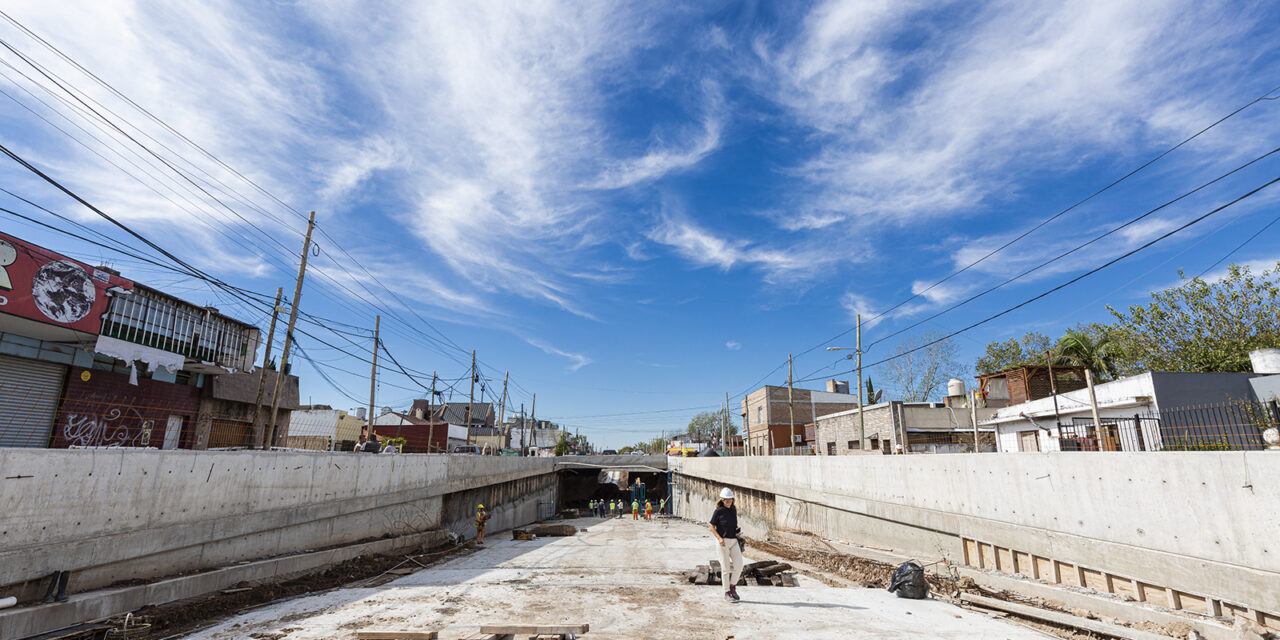 AVANZAN LAS OBRAS DEL PASO BAJO A NIVEL DE BROWN