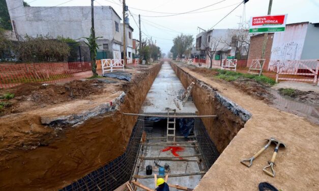 GRAY SUPERVISÓ LA OBRA DE LA CUENCA OLIVER EN 9 DE ABRIL