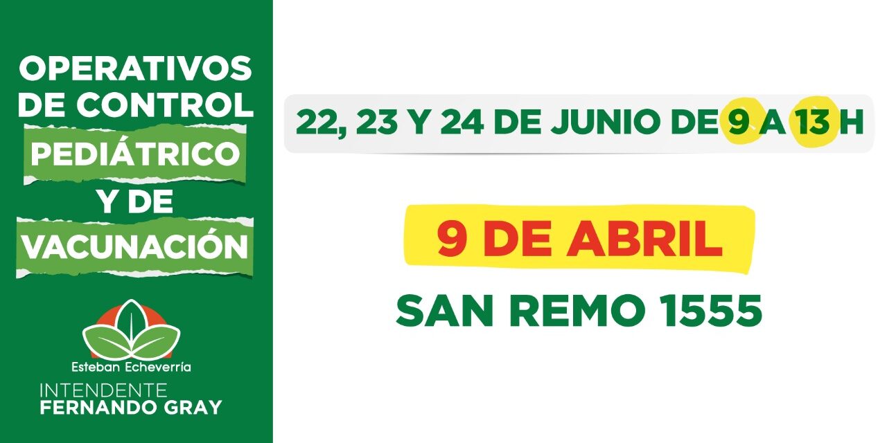 OPERATIVO PEDIATRICO EN 9 DE ABRIL