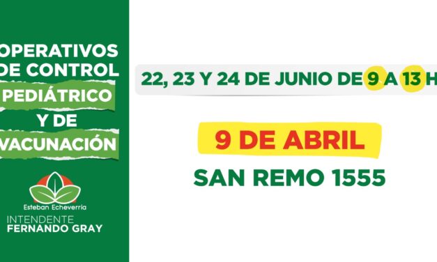 OPERATIVO PEDIATRICO EN 9 DE ABRIL