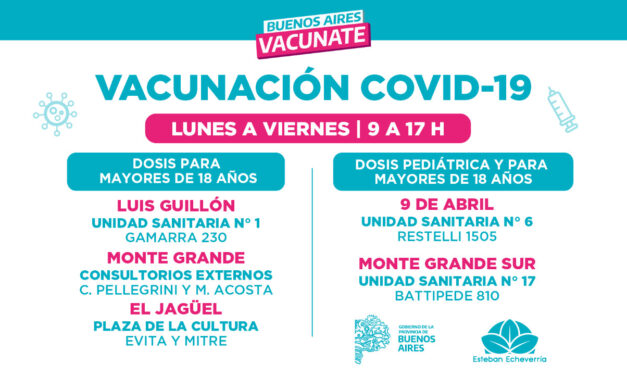 COVID, CONTINUA LA CAMPAÑA DE VACUNACCION EN EE