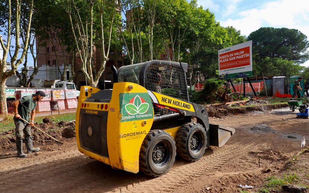 ECHEVERRIA, PONEN EN VALOR LA PLAZA SAN MARTIN