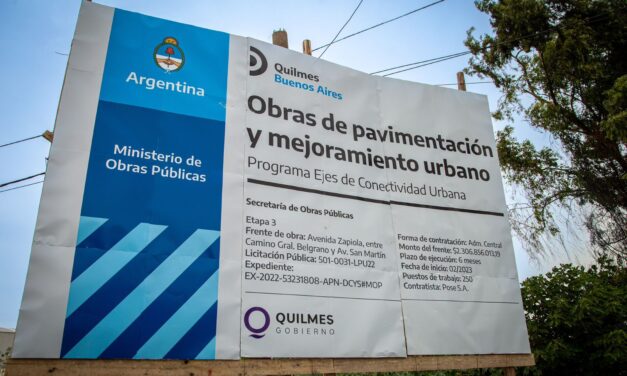 EL MUNICIPIO DE QUILMES INICIÓ LA OBRA DE REPAVIMENTACIÓN DE LA AVENIDA ZAPIOLA