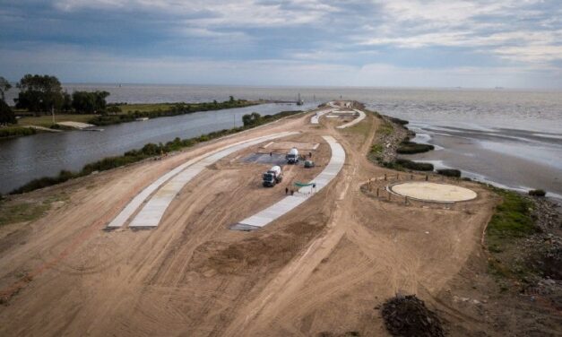 AVANZAN LAS OBRAS EN EL NUEVO PARQUE DE LA RIBERA DE QUILMES
