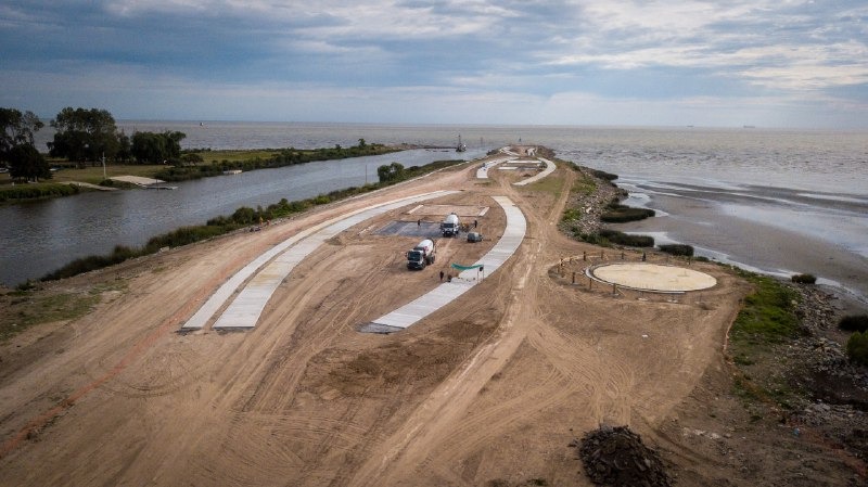 AVANZAN LAS OBRAS EN EL NUEVO PARQUE DE LA RIBERA DE QUILMES
